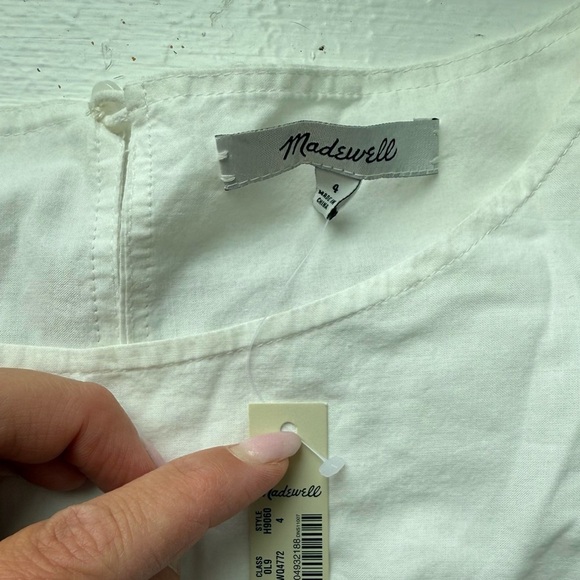 Madewell Women’s White Embroidered Story Top Size 4 - Picture 4 of 6